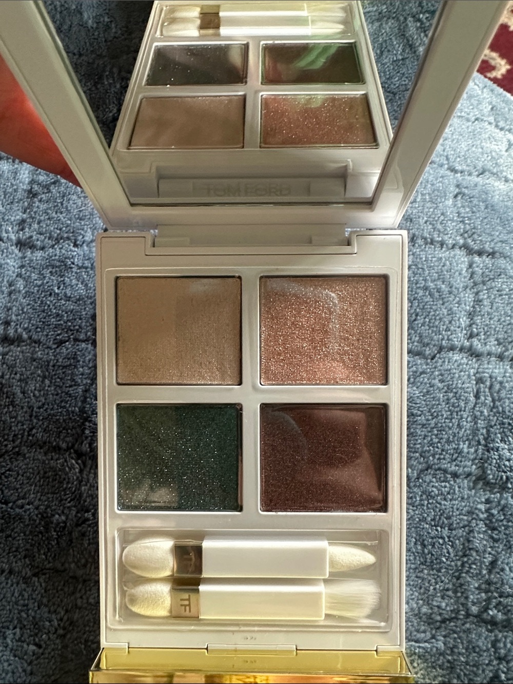 Tom Ford White and Gold Eyeshadow Compact NWT